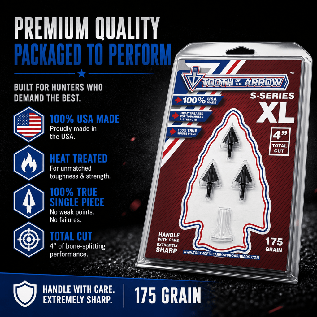 TOTA | 175 grain XL broadhead | 1 - 3/16 - inch solid | fixed blade - Zero One Outpost