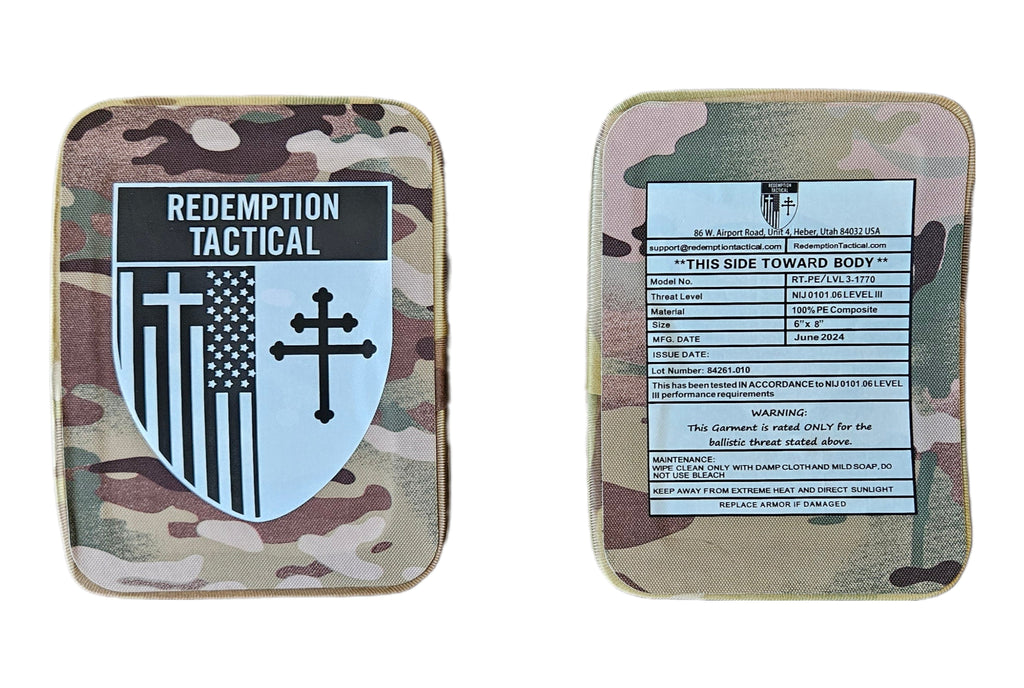 (PAIR) Level III 6x8" Side Plates (Lightweight PE Material) - Zero One Outpost