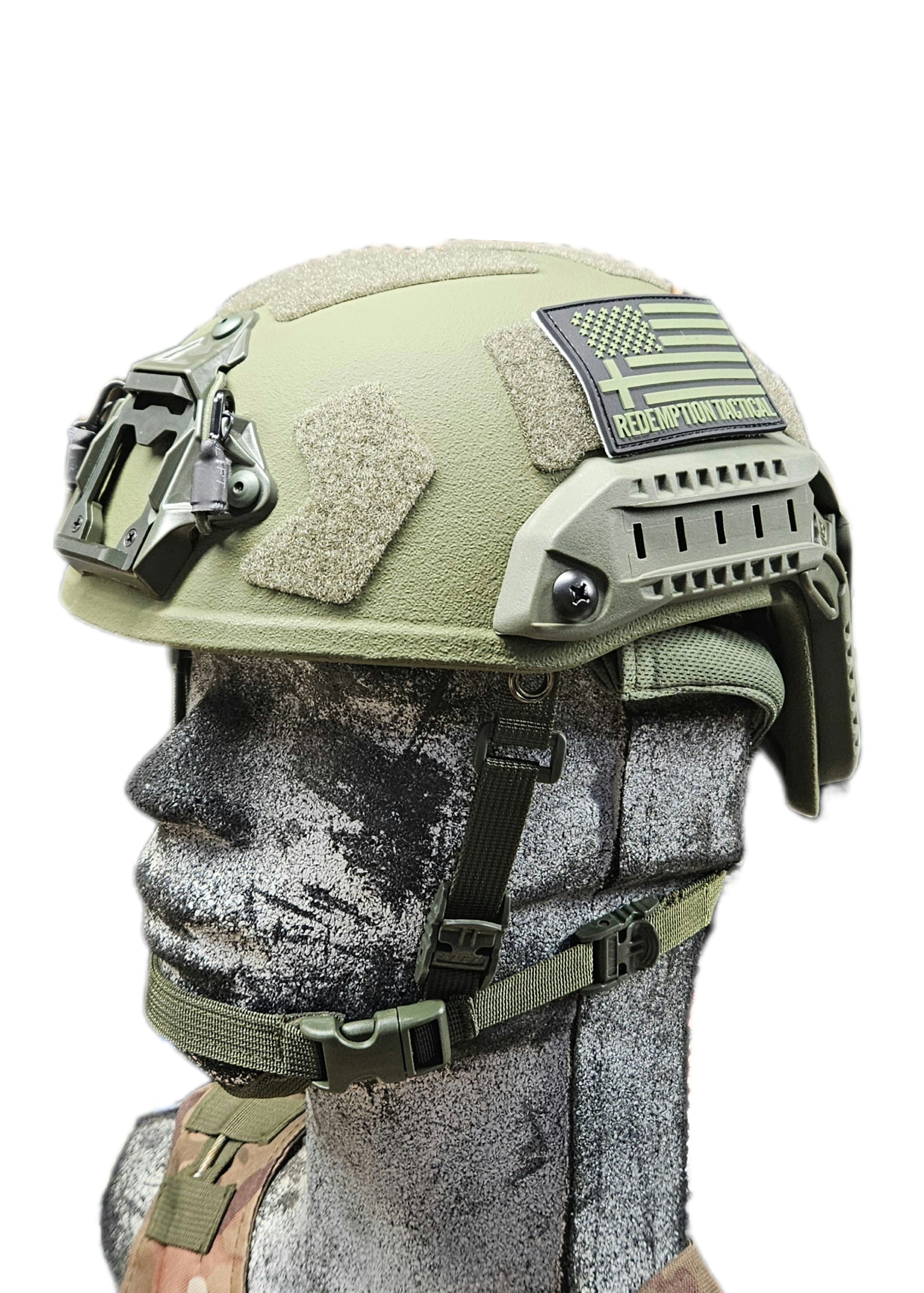 Ballistic Helmet RT2 High Cut Helmet: Tested to LEVEL IIIA (Included Arc Rails, Padding, Straps) - Zero One Outpost