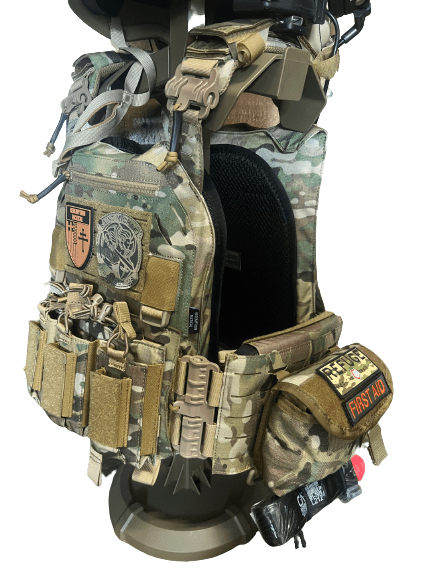 Redemption Tactical Crusader 2.0® l St. Michael FULL ARMOR KIT COMBO PACKAGE with Crusader 2.0 +IFAK Medical Kit + LEVEL IV (2) 10x12 Front/Back Plates (2) 6x6 Side Plates (Level IV Ceramic) - Zero One Outpost