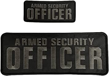 Armed Security Patches (4” x 8”) and (3”x6”) Hook and Loop - Zero One Outpost