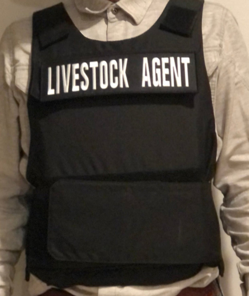 (Pair) LIVESTOCK AGENT Patches (3” x 10”) Hook and Loop - Zero One Outpost