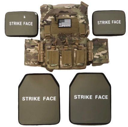 Redemption Tactical Crusader 2.0® l St. Michael FULL ARMOR KIT COMBO PACKAGE with Crusader 2.0 +IFAK Medical Kit + LEVEL IV (2) 10x12 Front/Back Plates (2) 6x6 Side Plates (Level IV Ceramic) - Zero One Outpost