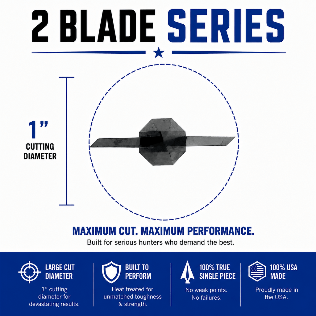 TOTA | 100 grain broadhead | 1 - inch single bevel | fixed blade - Zero One Outpost