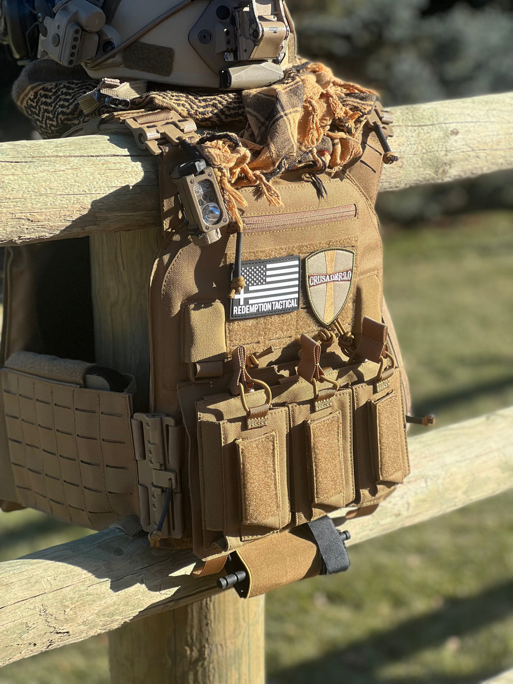 Redemption Tactical Crusader 2.0® l St. Michael FULL ARMOR KIT COMBO PACKAGE with Crusader 2.0 +IFAK Medical Kit + LEVEL IV (2) 10x12 Front/Back Plates (2) 6x6 Side Plates (Level IV Ceramic) - Zero One Outpost