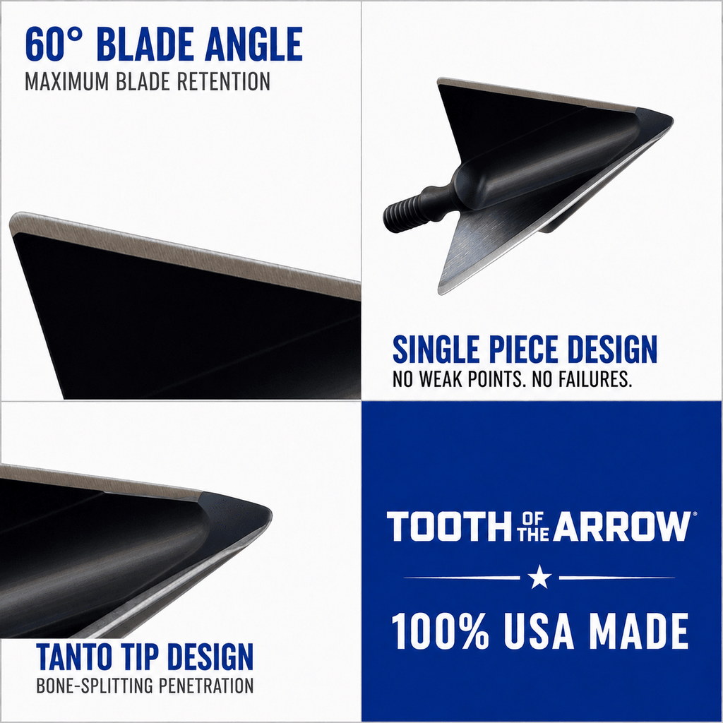TOTA | 100 grain broadhead | 1 - 1/8 inch | fixed 3 - blade - Zero One Outpost