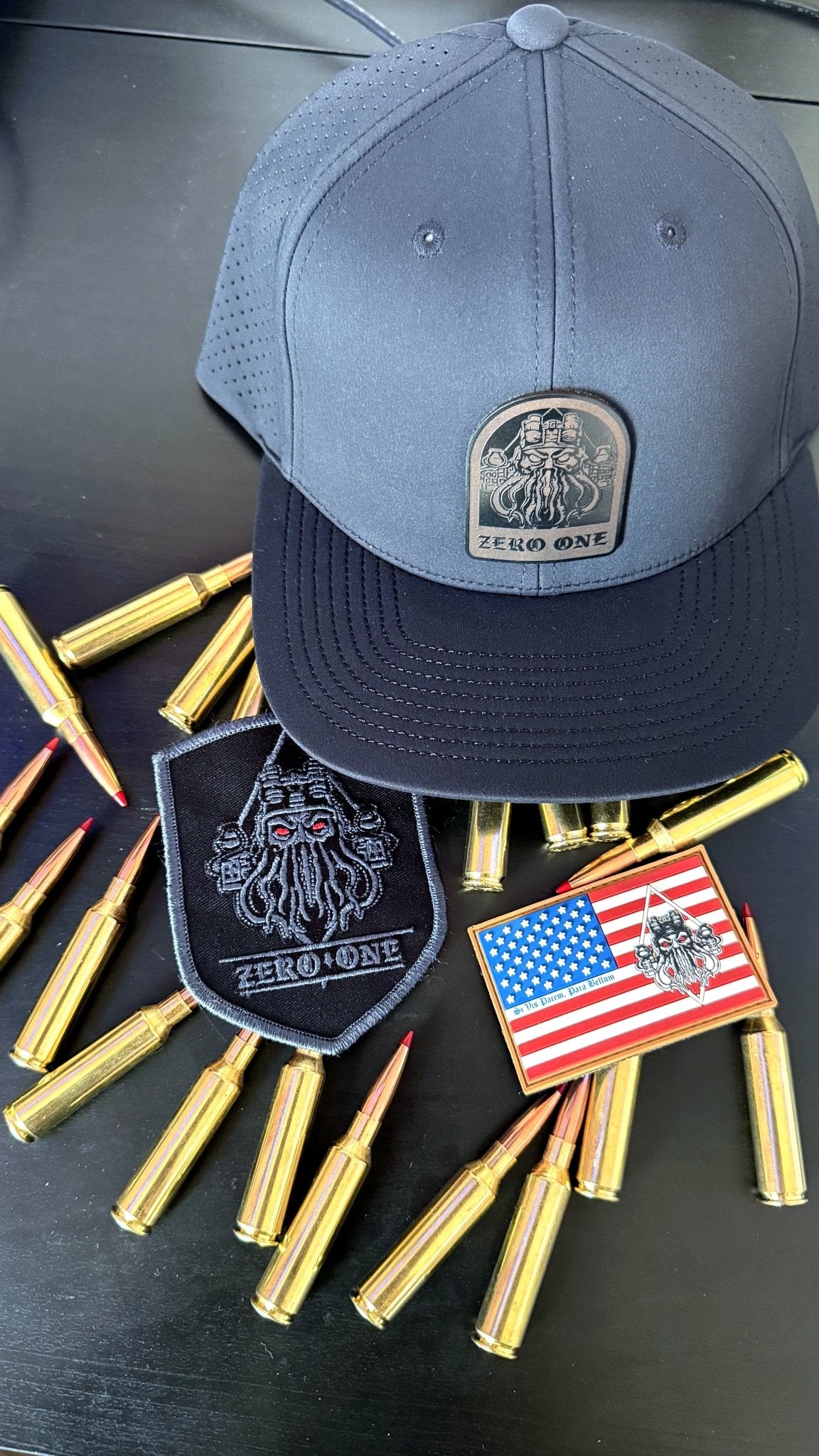 Zero One Outpost PVC morale patches with hat