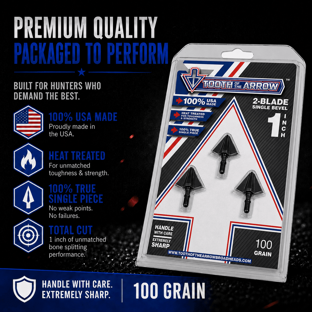 TOTA | 100 grain broadhead | 1 - inch single bevel | fixed blade - Zero One Outpost