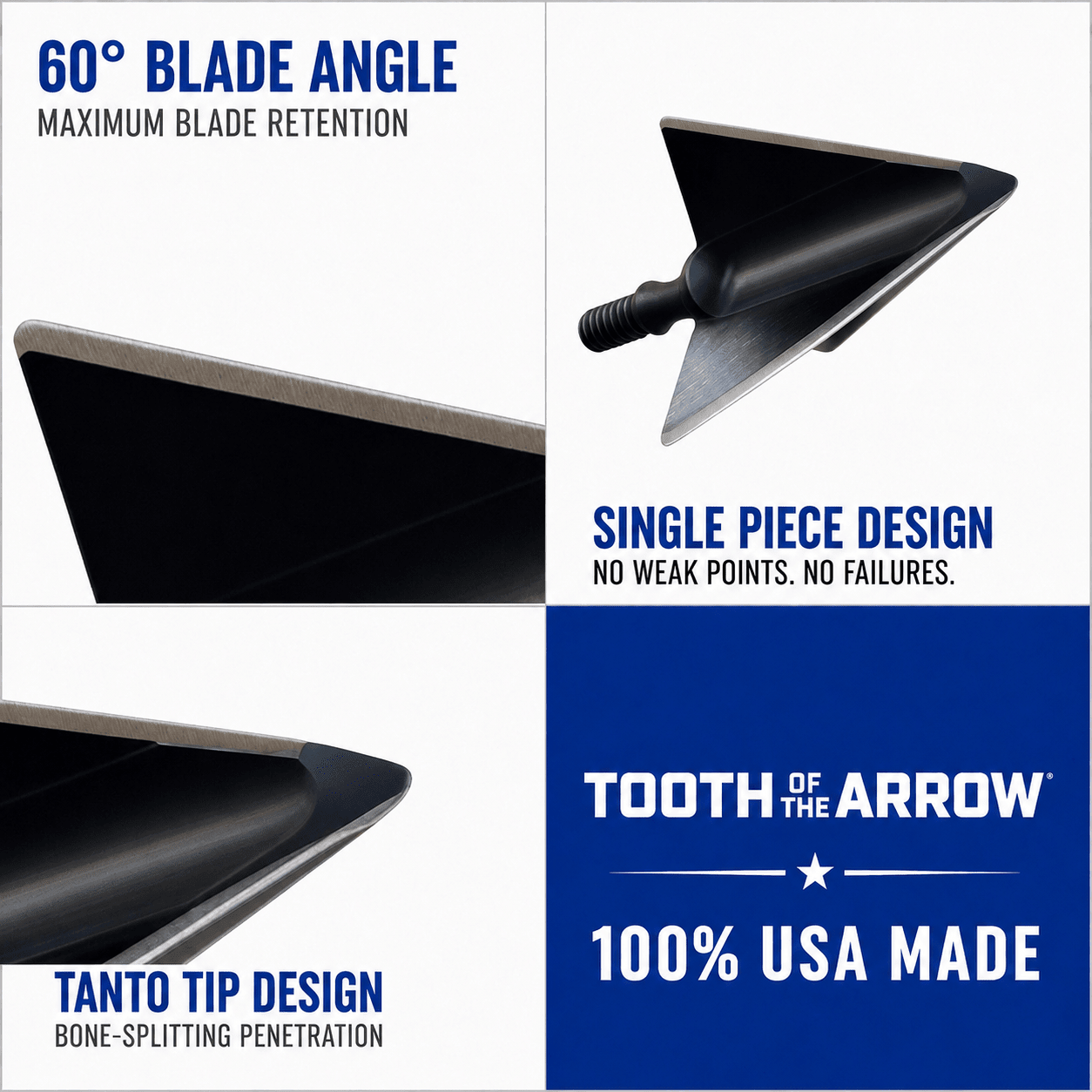 TOTA | 125 grain broadhead | 1 - 1/8 inch | fixed 3 - blade - Zero One Outpost