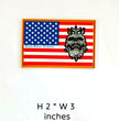 Death Before Dishonor PVC morale patch, American flag design, 2x3 inches - Zero One Outpost